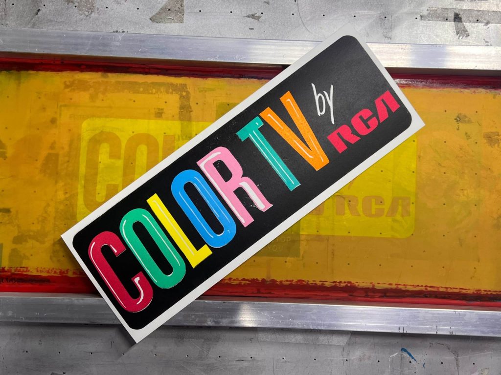 Colored TV Neon Sign – Retro Americana Artwork