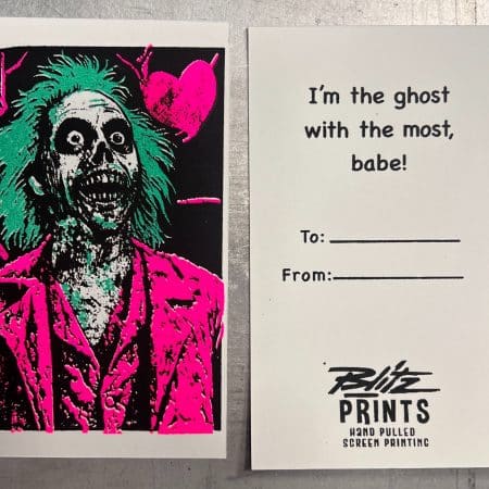 Beetlejuice Zombie Valentines Day Card