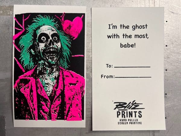 Beetlejuice Zombie Valentines Day Card